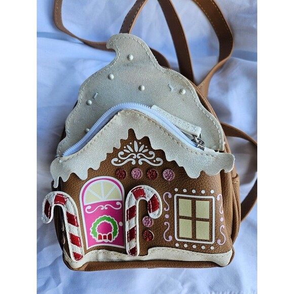 Bath & Body Works Gingerbread Backpack Mini Cosmetic Bag Makeup Zippered - Picture 1 of 5